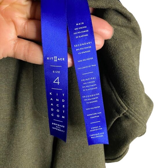 Kit and Ace Women’s Olive Green High Waisted Active Wear Pants - Picture 9 of 11